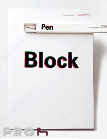 IF-commucation award, Interstuhl pen, block